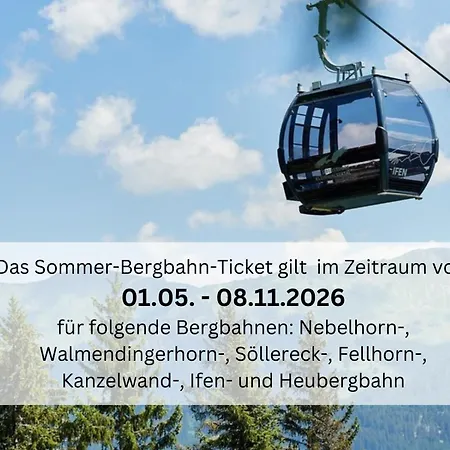 Bergfex Mendel Mit Sommer-bergbahnticket Lejlighed Oberstdorf